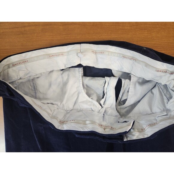 Samuelsohn Very Fine Corduroy Mens Pants ~ Color Blue ~ Size 40 Reg - Picture 4 of 6